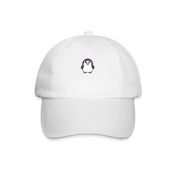 süßer Kawaii Pinguin - Niedliches Tierdesign für K - Baseballkappe - Weiß/Weiß - Vorne