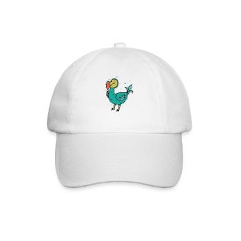 Dodo Bird aus Mauritius - Baseballkappe - Weiß/Weiß - Vorne