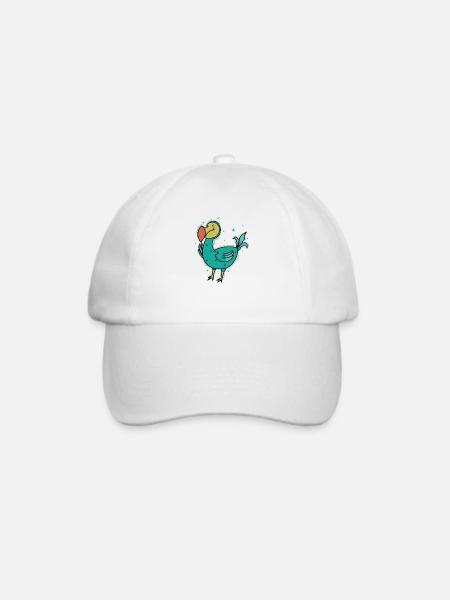 Dodo Bird aus Mauritius - Baseballkappe - Weiß/Weiß