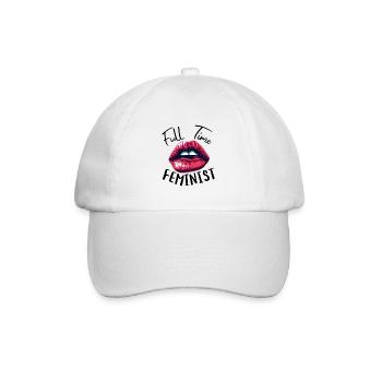 VOLLZEIT-FEMINISTIN - Baseballkappe - Weiß/Weiß - Vorne