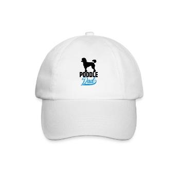 Poodle Dad - Baseballkappe - Weiß/Weiß - Vorne