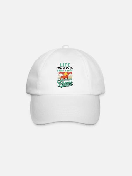 Rot Geschenk Rotfuchs - Baseballkappe - Weiß/Weiß