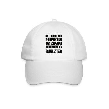 Bauleiter - Baseballkappe - Weiß/Weiß - Vorne