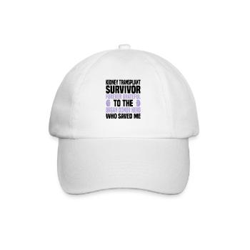 Nierentransplantation Cancer Disease Awareness - Baseballkappe - Weiß/Weiß - Vorne