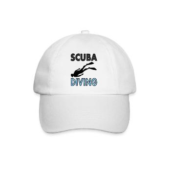 Gerätetaucher Taucher schwimmen tauchen Geschenk - Baseballkappe - Weiß/Weiß - Vorne