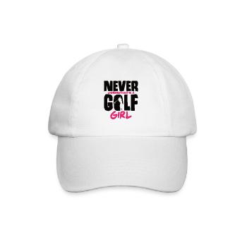Golfspielerin Golfsport Golf Golfverein Golfplatz - Baseballkappe - Weiß/Weiß - Vorne