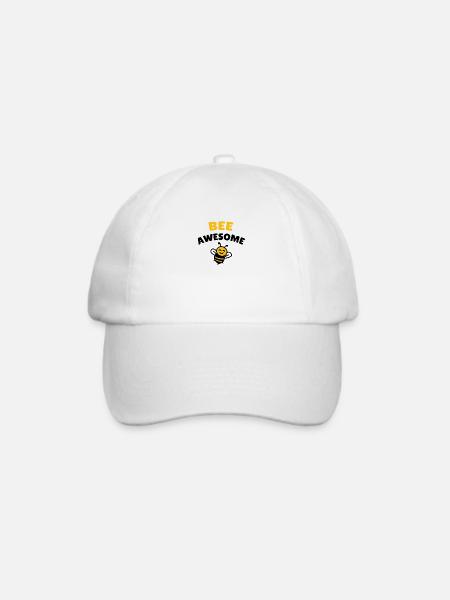 Bee awesome - Baseballkappe - Weiß/Weiß
