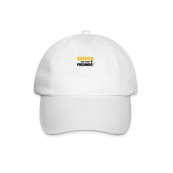 Bienen sind meine Freunde - Baseballkappe - Weiß/Weiß - Vorne