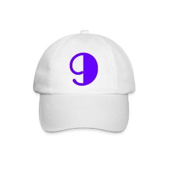 9. 9 JAHRE. 9. JAHRESTAG. GEBURTSTAG 9 JAHRE. 9 - Baseballkappe - Weiß/Weiß - Vorne