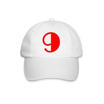 9. 9 JAHRE. 9. JAHRESTAG. GEBURTSTAG 9 JAHRE - Baseballkappe - Weiß/Weiß - Vorne