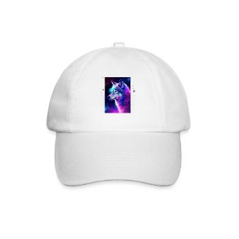 Wolf Galaxie Weltraum Grafik Wolf Lover - Baseballkappe - Weiß/Weiß - Vorne