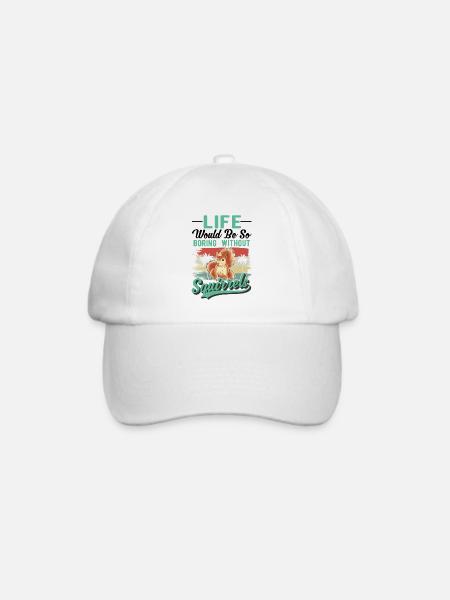 Eichhörnchen Geschenk Squirrel Grauhörnchen - Baseballkappe - Weiß/Weiß