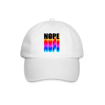 Nope NOPE nope - Baseballkappe - Weiß/Weiß - Vorne