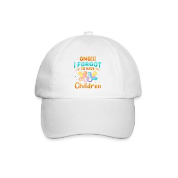 Omg Ich habe vergessen, Kinder zu haben Kinderlos - Baseballkappe - Weiß/Weiß - Vorne