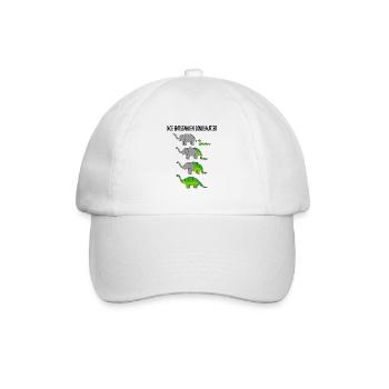 de wie entstanden dinosaurier 1 schwarz - Baseballkappe - Weiß/Weiß - Vorne
