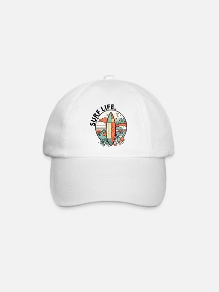 Surfen - Baseballkappe - Weiß/Weiß
