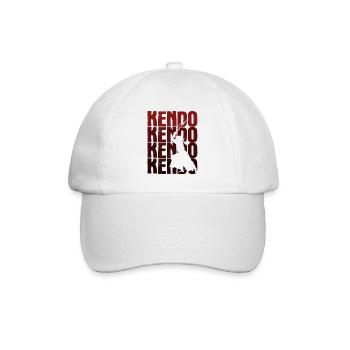 Japanischer Schwertkampf Kendo - Baseballkappe - Weiß/Weiß - Vorne