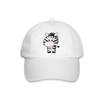 Süßes Zebra auf 2 Beinen - Baseballkappe - Weiß/Weiß - Vorne