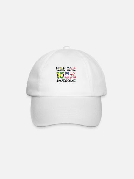 Geborener Jamaikaner Jamaika Amerikaner USA - Baseballkappe - Weiß/Weiß