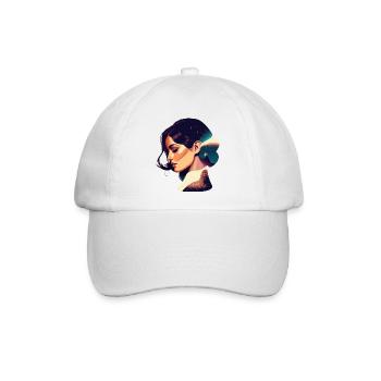 Kosmische Traumfrau Illustration - Baseballkappe - Weiß/Weiß - Vorne