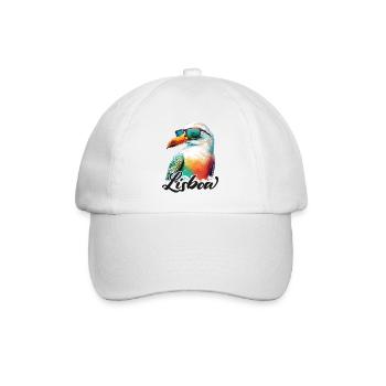 Lisboa Portugal Urlaub Möwe mit Sonnenbrille - Baseballkappe - Weiß/Weiß - Vorne