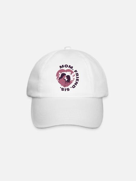 Mama, Freundin, Schwester - Baseballkappe - Weiß/Weiß