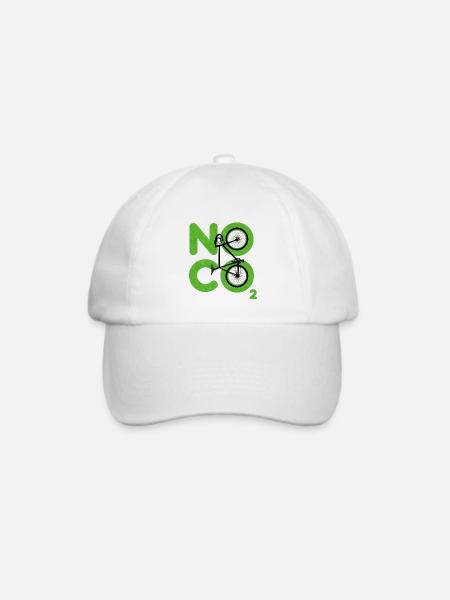 Kein CO2 - Baseballkappe - Weiß/Weiß