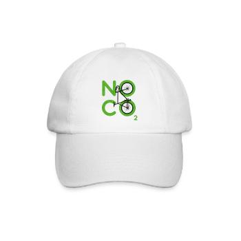 Kein CO2 - Baseballkappe - Weiß/Weiß - Vorne