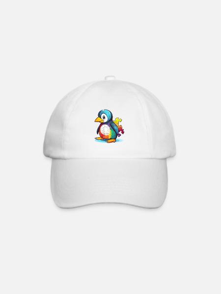 Pinguin Baby Autismus - Baseballkappe - Weiß/Weiß
