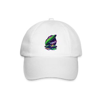 Weltraumbadender Außerirdischer - Baseballkappe - Weiß/Weiß - Vorne
