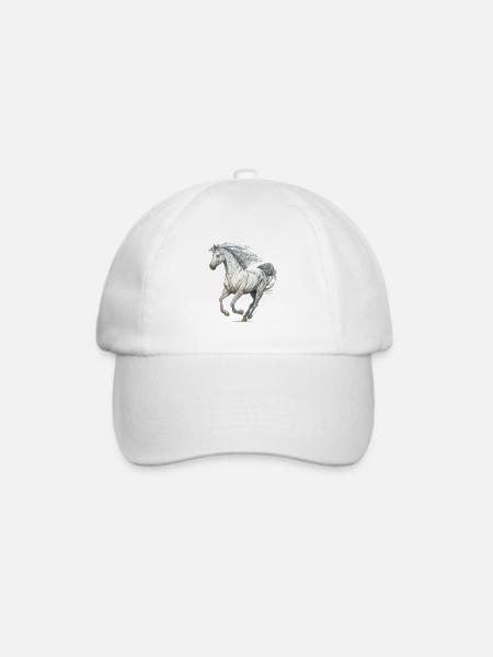 Wildpferd - Baseballkappe - Weiß/Weiß