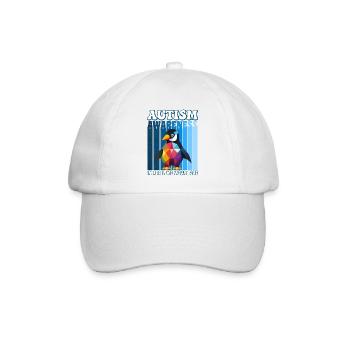 Autism Awareness Pinguin - Baseballkappe - Weiß/Weiß - Vorne