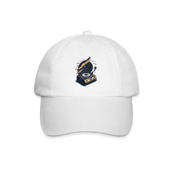 Galaktischer Vinyl-Plattenspieler - Baseballkappe - Weiß/Weiß - Vorne