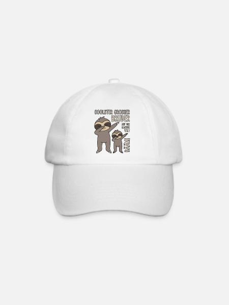 Coolster großer Bruder auf der ganzen Welt Bääm - Baseballkappe - Weiß/Weiß