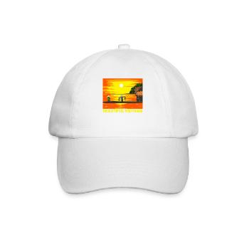 Vietnam Viet Bauern Reisfeld Flagge I Geschenk - Baseballkappe - Weiß/Weiß - Vorne