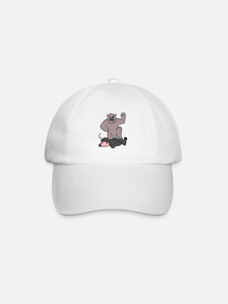 Aktien Aktienhandel Aktienkurse Stier Bär - Baseballkappe - Weiß/Weiß