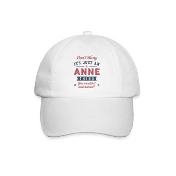 Es ist ein Anne-Ding - Baseballkappe - Weiß/Weiß - Vorne