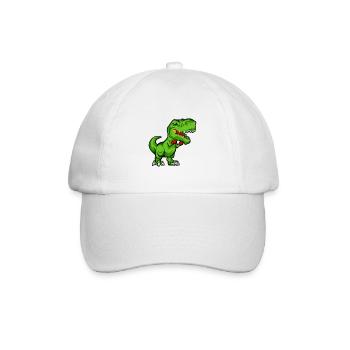 Comic TREX macht Karate - Baseballkappe - Weiß/Weiß - Vorne
