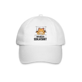 Mein Offizielles Schlafshirt Faulenzer - Baseballkappe - Weiß/Weiß - Vorne