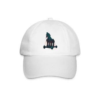 Trojanisches Pferd - Baseballkappe - Weiß/Weiß - Vorne