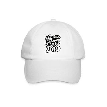 Awesome Since 2019 - Baseballkappe - Weiß/Weiß - Vorne