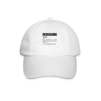 Debugging Definition Developer Coder Programmierer - Baseballkappe - Weiß/Weiß - Vorne