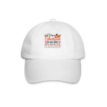 Cute Licensed Esthetician Skincare - Baseballkappe - Weiß/Weiß - Vorne