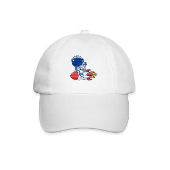 Reisen mit Weltraumraketen. Ein Geschenk für Weltraumfans - Baseballkappe - Weiß/Weiß - Vorne
