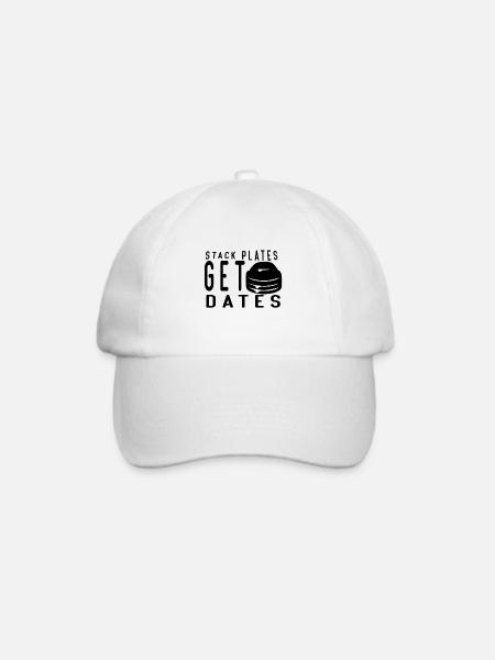 stack plates Get dates - Baseballkappe - Weiß/Weiß