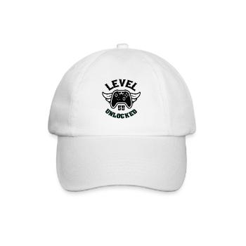 Level 55 Unlocked 55 Geburtstag - Baseballkappe - Weiß/Weiß - Vorne