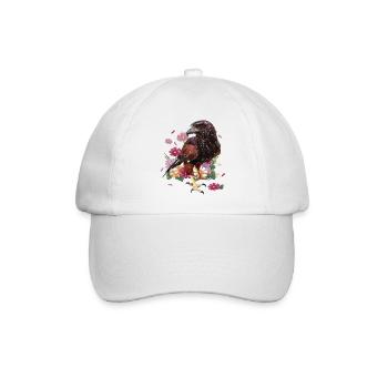 Der rot-schwarze Adler - Baseballkappe - Weiß/Weiß - Vorne