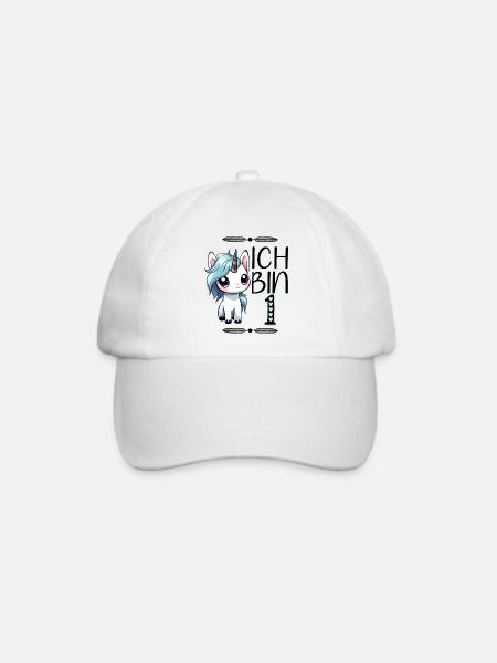 Einhorn Ich Bin 1 - Baseballkappe - Weiß/Weiß