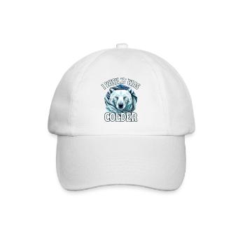 Sollte kälter sein - Baseballkappe - Weiß/Weiß - Vorne