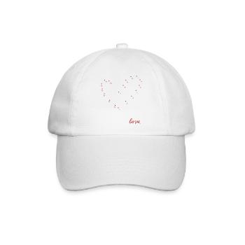 malen nach zahlen love rot selber zeichnen - Baseballkappe - Weiß/Weiß - Vorne
